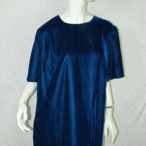 Lauren by Ralph Lauren Dress Blue Velvet Super Plush and Soft Dress Size 16